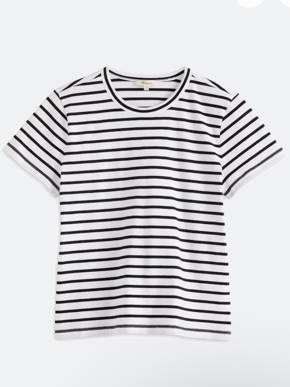 Madewell Cotton Perfect Crewneck Striped Tee